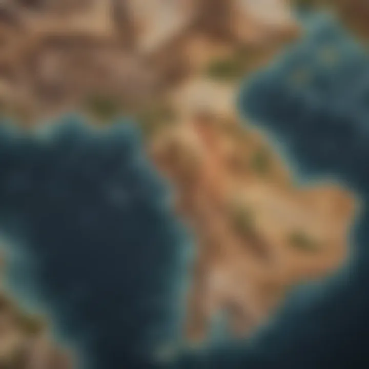 Map illustrating ancient migration routes
