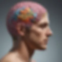 A brain illustration highlighting neurodevelopmental pathways