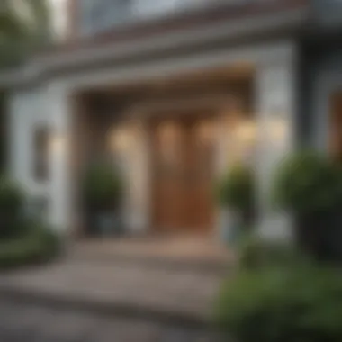 A Serene Elderly Care Facility A serene elderly care facility with greenery and welcoming entrance