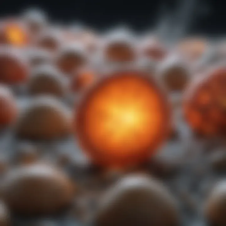 Illustration depicting the biochemical reaction involved in kidney stone formation