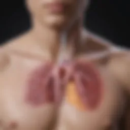 Illustration depicting pleural effusion in a medical context
