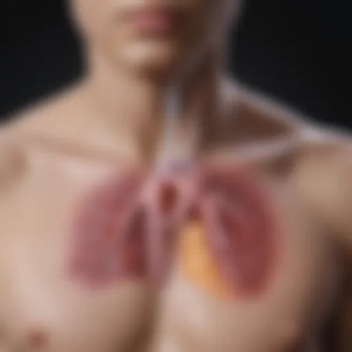 Illustration depicting pleural effusion in a medical context