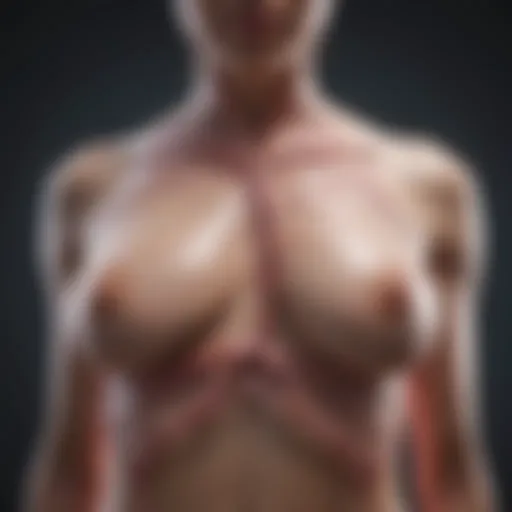 Diagram illustrating the metastatic pathways of breast cancer