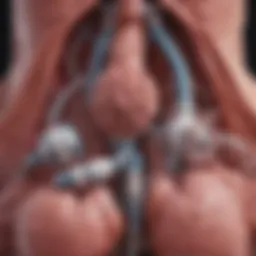 Illustration depicting the mechanism of action of corticosteroids in the lungs