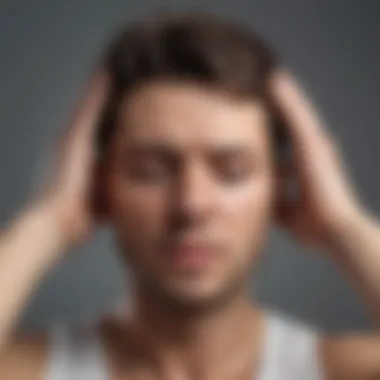 Common Triggers of Tension Headaches Illustration depicting tension headache triggers such as stress and posture
