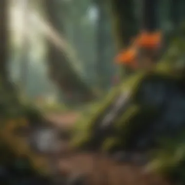 A vibrant ecosystem showcasing diverse flora and fauna