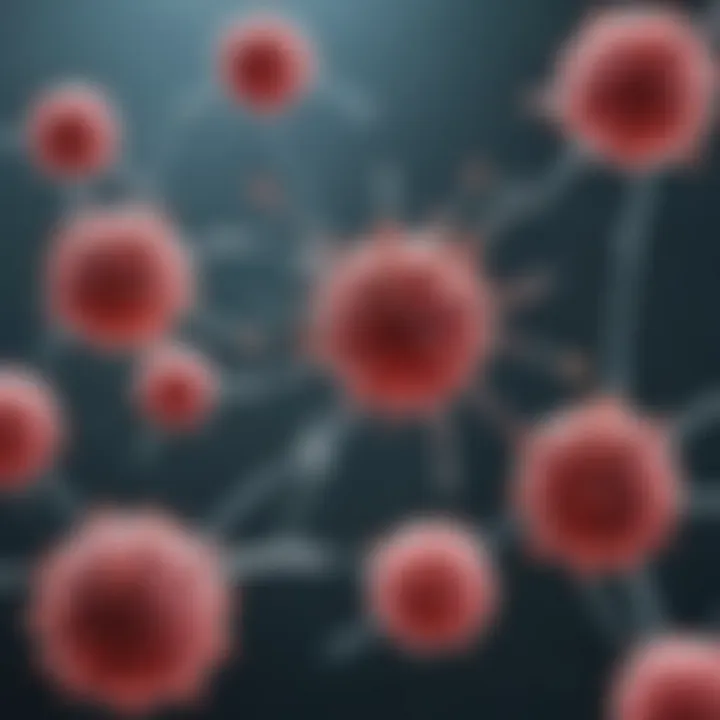 Conceptual diagram illustrating the role of monoclonal antibodies in viral therapy.