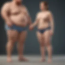 Illustration showing the relationship between diabetes and weight loss
