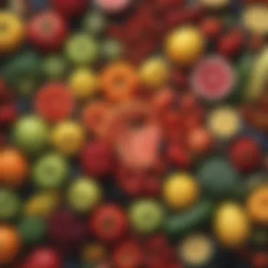 Vitamin-Rich Fruits and Vegetables Selection of colorful fruits and vegetables rich in vitamins